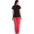Lenissa Presents Women's Superior Comfortable Pyjama Set with Black  Red Heart Print
