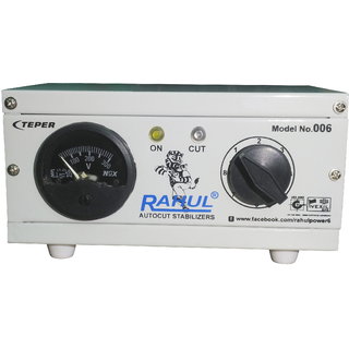 Rahul 006 c 300 VA 140-280 Volt 1 LCD/LED TV + DVD/DTH/Home Theatre Autocut Voltage Stabilizer