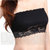 Lace Strapless Soft Padded Tube Top Bodycon Bra Black