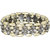 FasCraft Rice Shaped Heavily Detailed Stretchable Bracelet With Pearls and Crystals