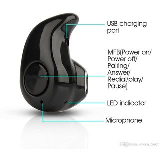 Vivo Y21L Compatible Mini Style Wireless Bluetooth In-Ear V4.0 Stealth Earphone Headset By GO SHOPS