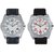 Volga Multicolour Leather Analog Watch - Pack of 2 by 7star