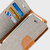 BRK Mercury Nosson Fancy Canvas Diary Wallet Flip Cover Case For HTC Desire 516 - Grey