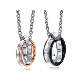 Royal Love Valentine High Quality Titanium Couple Chain (2 qty) For Love Birds By Stylish Teens