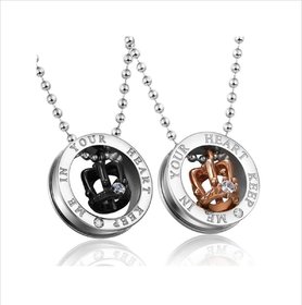 Glamorous Love Valentine High Quality Titanium Couple Chain (2 qty) For Love Birds By Stylish Teens