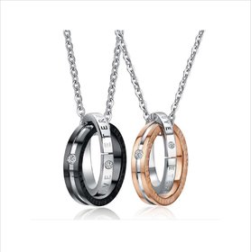 Ravishing Love Valentine High Quality Titanium Couple Chain (2 qty) For Love Birds By Stylish Teens