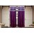 The Pink Collection Beautiful Panel Design Long Crush Purple Color Zari Work Eyelet Curtain Door Length (Set of 2 Pcs) 84x48