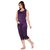 Boosah Women's Purple  Red Satin 2 Night Suit