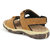 Lee Peeter Tan Suede Leather TPR Velcro Sandals For Men