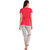 Lenissa Presents Women's Superior Comfortable Pyjama Set with Red  Cream  Heart Print