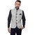 Buyshoe Men's Silver Comfort Fit Nehru Jacket