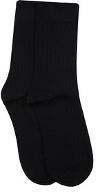 Bonjour Men's Woolen Rib Design Dark colour Socks in 4 colours-Black