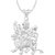 VK Jewels Goddess Ambe Mata Rhodium Plated Alloy Pendant With Chain for Women [VKP2691R]