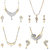 Aabhu Stylish Combo of 4 Mangalsutra with Chain and Earrings Jewellery Set for Women