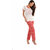 Lenissa Presents Women's Superior Comfortable Pyjama Set with Cream  Red Circle Print