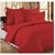 The Intellect Bazaar 200 TC Satin Cotton King Bedsheet With 2 Pillow Covers,Red
