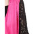 Texco Women'S Pink &  Black Lace Ruffled & Grey Vertical Striped  Shrug