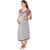 Vixenwrap Cloud Grey Striped Maternity Dress