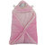 Furn@Home Teddy Family Shearing Velvet Pink Baby Blanket With Hood And Ears