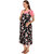Vixenwrap Cute Pink  Black Floral Print Maternity Dress