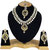 Pearls Designer Wedding Style Gold Plated Kundan Zirconic Necklace Earings Tikka Jewelry Set