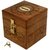 Triple S Handicrafts Handmade Wooden Square Money/Piggy Bank with Lock Coin Bank  (Brown)