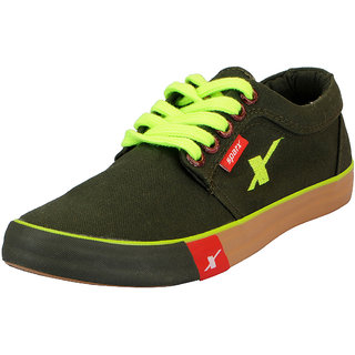 sparx olive green canvas shoes