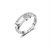 Sterling Silver Heart Shape  Elements Adjustable Ring For Women