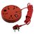LKC Plastic Round Extension Cord Board 5 Socket 3.5 Mtr - Red