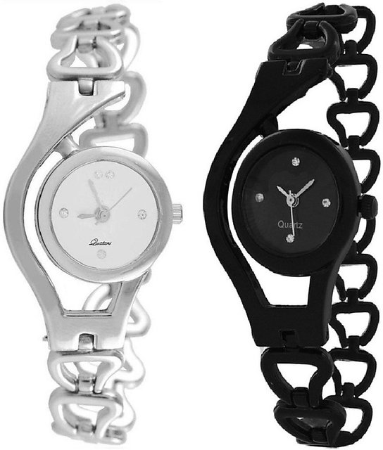 Silver colour best sale chain watch