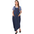 Vixenwrap Denim Blue Solid Maternity Dress