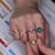 STRIPES 5 Piece Multi Colour Stone Finger Ring Set For Girl / Women