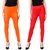PRASITA fashion Soft cotton lycra Churidar leggings for Women's and Girls size-XL, XXL (pack of 2) ORANGE/WHITE/BLACK/PINK/ BLUE /RED/ PEACH