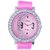 TURE CHOICE CUREEN LUXURY FASHION  PINK MOON ANALOG WATCH FOR GIRLS AND BOYS.