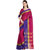 Florence Blue & Pink Cotton Silk Printed Saree with Blouse