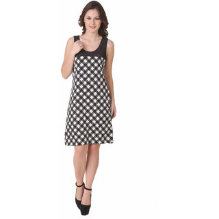 NOD Diana Black & White Checkers Dress