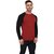 Bi Fashion Men's Red-Black Round Neck Full Sleeve Cotton Plain T-shirt