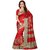 Shree Rajlaxmi Sarees Red Bhagalpuri Cotton Silk Printed Saree With Blouse