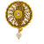 Anuradha Art Gold Polish Round Shape Studded Kundan Beautiful Designer Traditional Saree Pin/Brooch For Women/Girls
