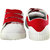 Blinder Men's Trendy White Red Velcro Casual Sneakers Shoes