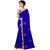 kuldevi fashion blue designer embroidered georgette saree with blouse
