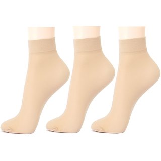 Buy Ladies Skin Colour Socks Pack Of 3 Pair Online @ ₹179 from ShopClues