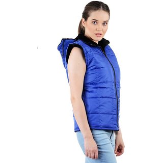 Buy Sleeveless black winter jacket for Women girls and ladies