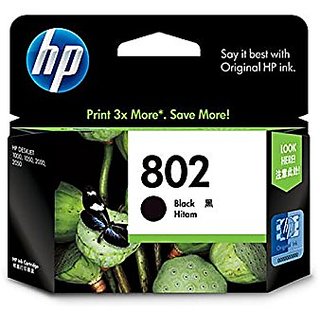 HP 802 Black Ink Cartridge (HP Part Code CH563ZZ)