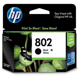 HP 802 Ink Cartridge - Black (CH563ZZ) offer