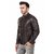 FashionsTree Brown Zipper PU Leather For Men