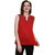 Hive91 Casual Sleeveless Solid Women's Red Top