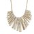 Fayon Funky Fashion Golden Metal Stripe Antique Strand and String Necklace