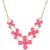 Fayon Weekend Party Pink Graceful Flowers Chain Necklace