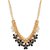 Fayon Chic Stylish Black Enamel Flower Beads Cluster Collar Necklace